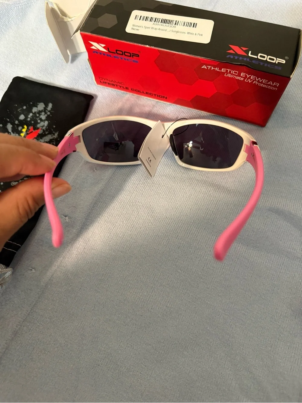 Kids White Frame Pink Temple Sunglasses